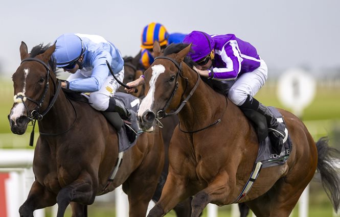 Minnie Hauk gives Aidan O’Brien a record-extending eighth Irish Oaks triumph