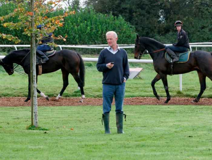 Willie Mullins watches string of horses