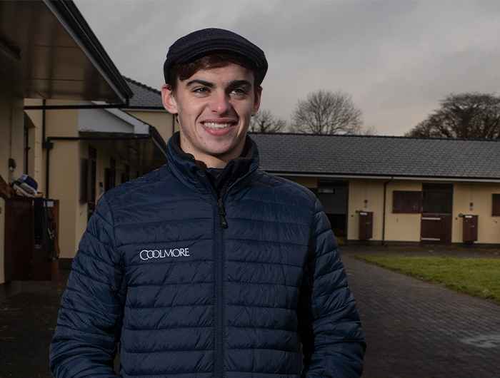 Donnacha O'Brien smiles for camera 