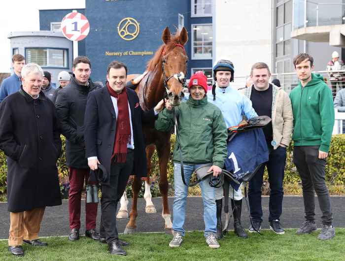 Winning connections at Naas racecourse