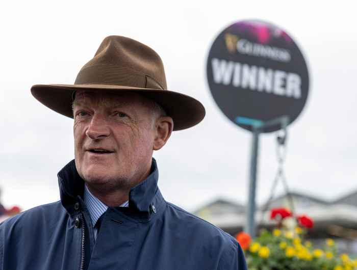Willie Mullins looks on into the distance