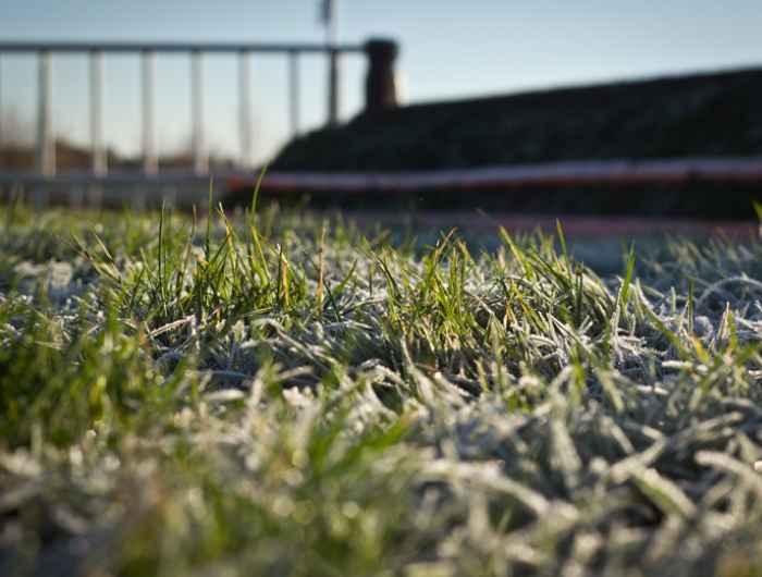 Close up of hurdle at racetrack